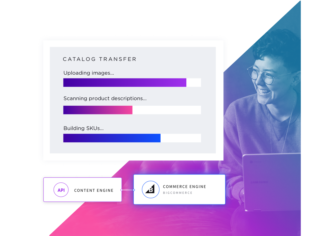 Collage catalog transfer headless commerce bigcommerce