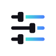 Icon customization black blue gradient